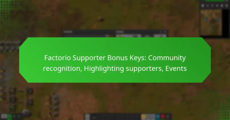 Factorio Supporter Bonus Keys: Community recognition, Highlighting supporters, Events