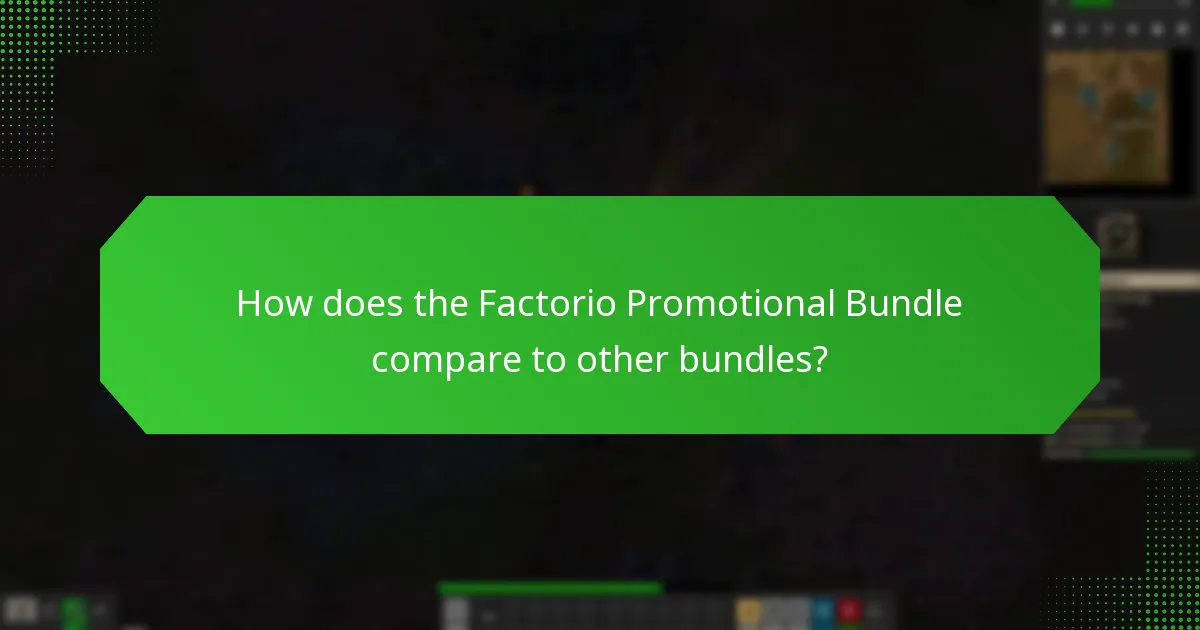 What upgrades are part of the Factorio Promotional Bundle?
