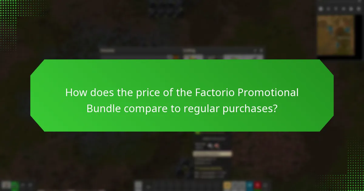 How does the price of the Factorio Promotional Bundle compare to regular purchases?