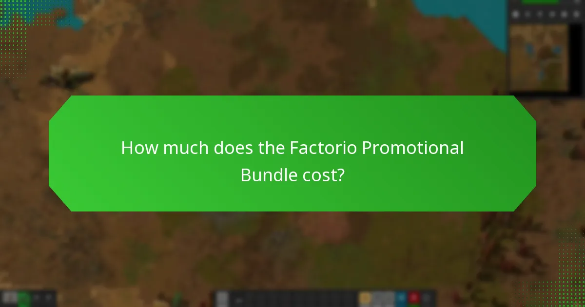 How much does the Factorio Promotional Bundle cost?