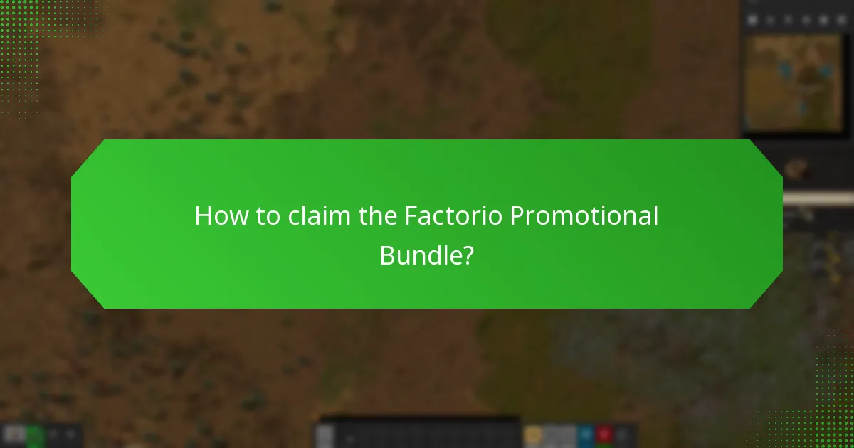 Where is the Factorio Promotional Bundle available?
