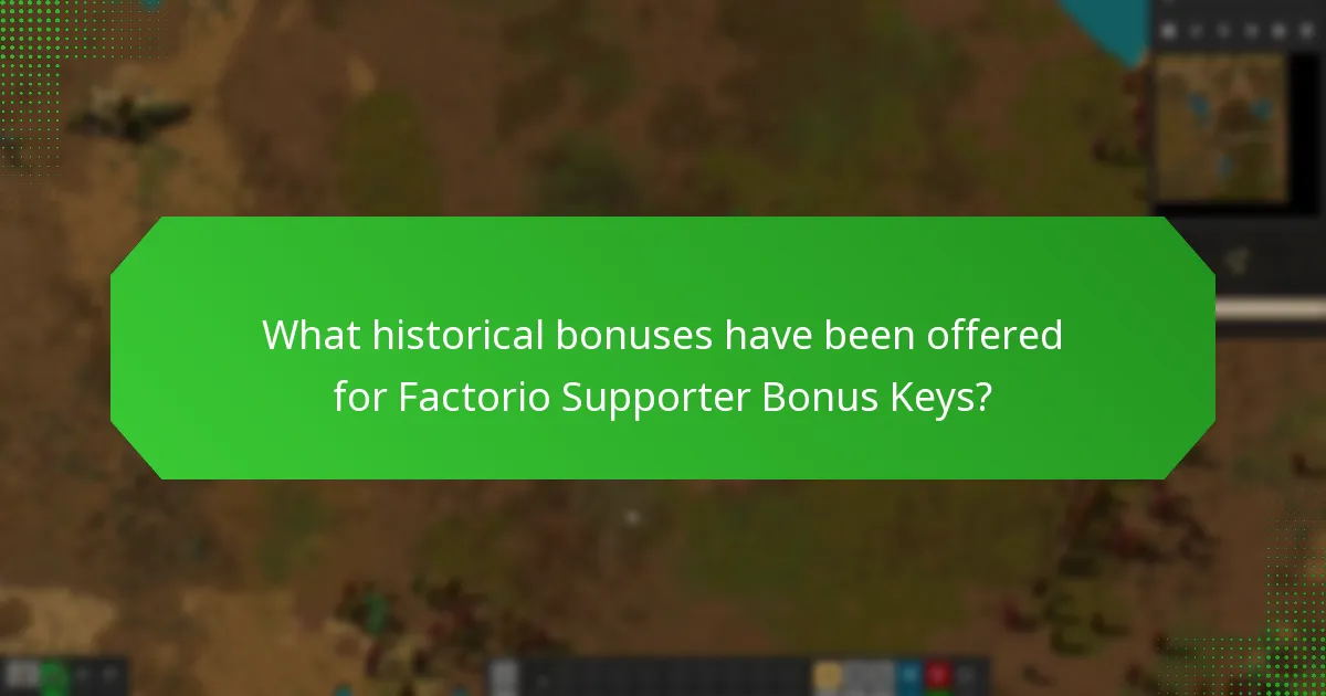 How can users participate in future offers for Factorio Supporter Bonus Keys?